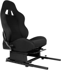 Marada Racing Simulator Cockpit Seat Frame with Black Seat with Bolts Suitable for Dardoo, Supllueer, Anman Sim Gaming Stand Adjustable & Portable Real Driving & Flying Simulation Split Seat Cockpit