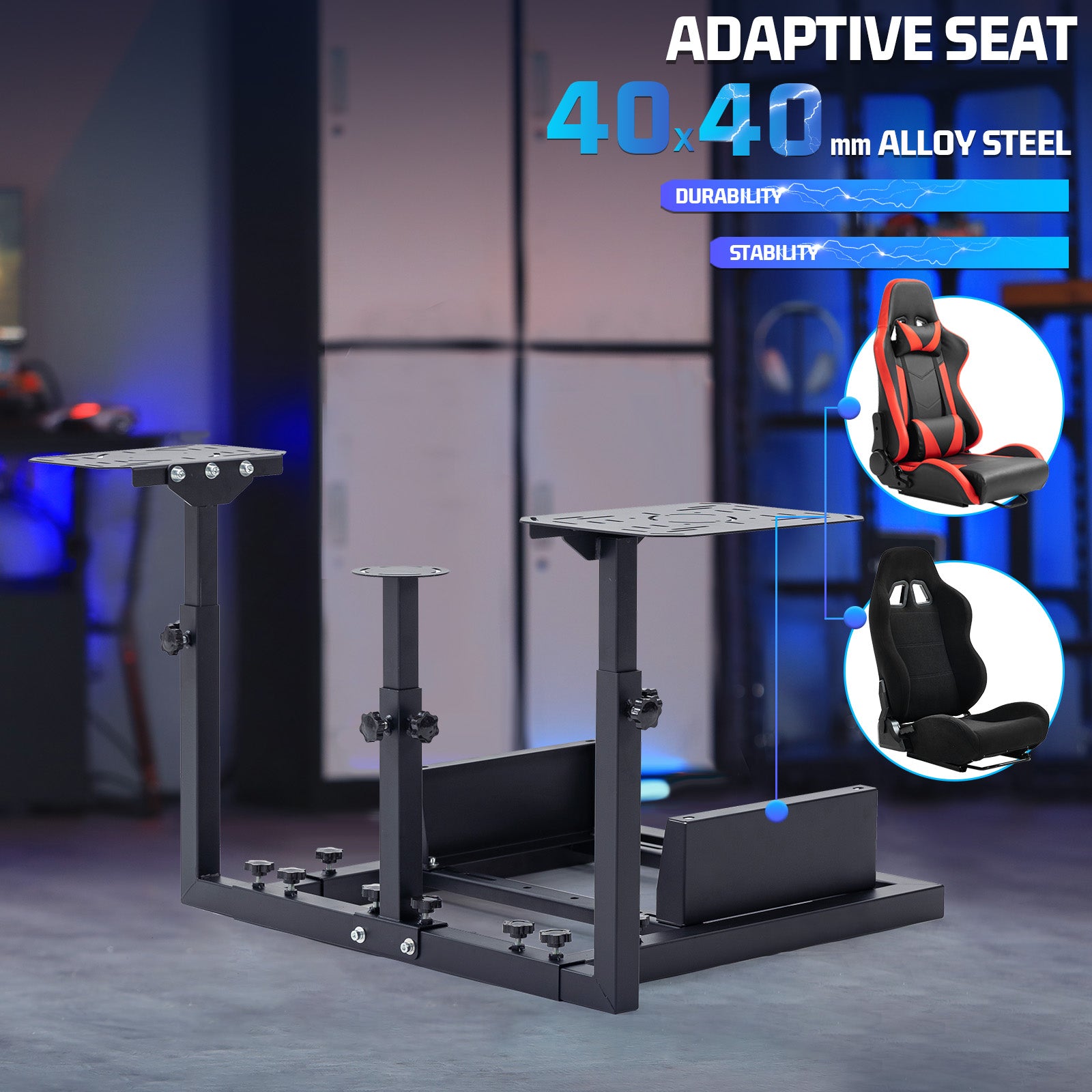 Marada Flight Simulator Cockpit Compatible for Thrustmaster A10C Hotas Warthog Adjustable Throttle,Joystick,Keyboard NOT Included