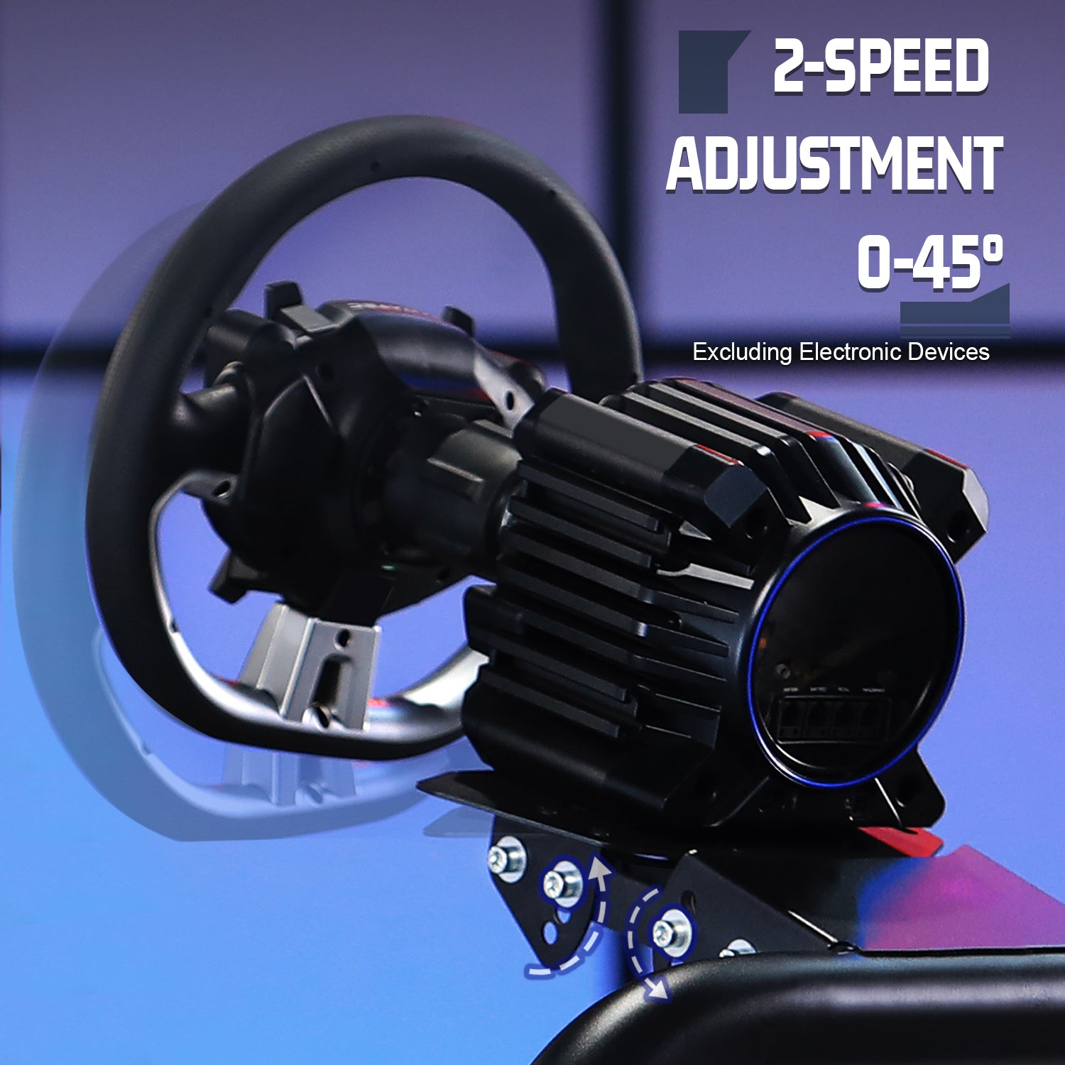 Marada G920 Racing Simulator Cockpit Frame Large Round Tube Stable and Adjustable Racing Wheel Stand Fit for Logitech G25 G27 G29 G920 Thrustmaster T80 T150 Wheel, Pedals and Shifter Not Include（with Red Seat）