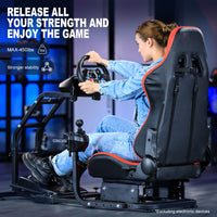 Marada Racing Wheel Stand Racing Simulator Steering Wheel Stand with Red Seat Tilt-Adjustable for G29 G920 T300RS T150 PS4 Xbox Wheel,Pedals NOT Included