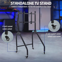 Marada adjustable monitor stand with lockable wheel design is compatible with all cockpit stands sold in our store
