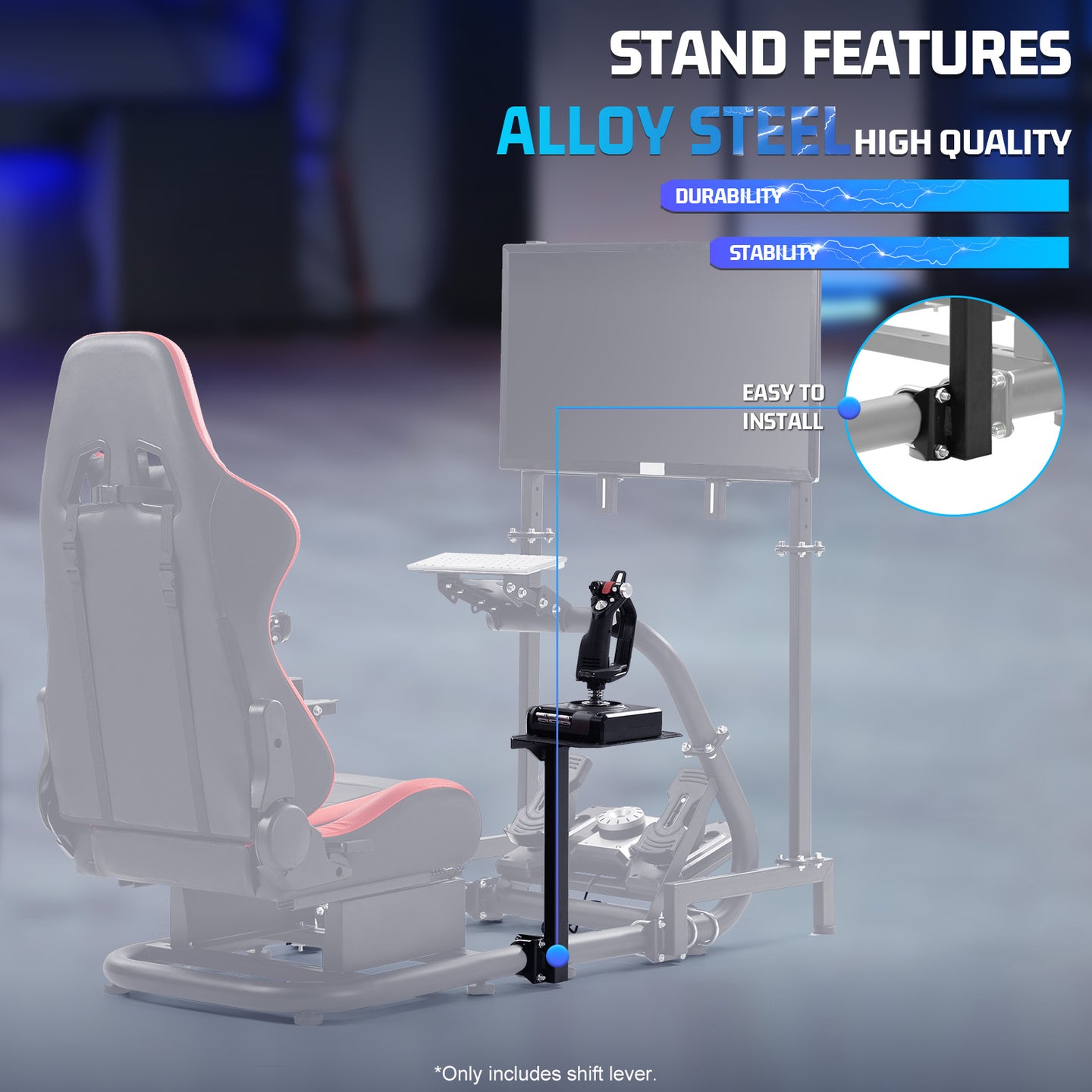 Marada Gear Shift Platform Fit for 50MM Round Tube Racing Simulation Cockpit Gearshift Mount Including 3 Platforms