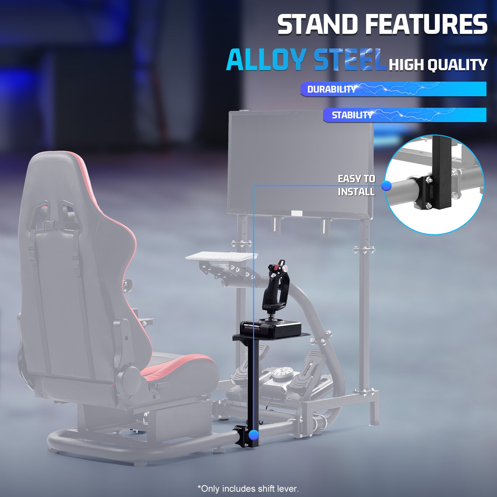 Marada Gear Shift Platform Fit for 50MM Round Tube Racing Simulation Cockpit Gearshift Mount Including 3 Platforms