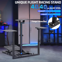 Marada Flight Racing Sim Cockpit Dual Mounting Platform Compatible with Logitech, PXN, Thrustmaster HOTAS Warthog, G29, G920, G923, X52 Adjustable Stand Wheel, Pedal, Throttle, Joystick Not Included