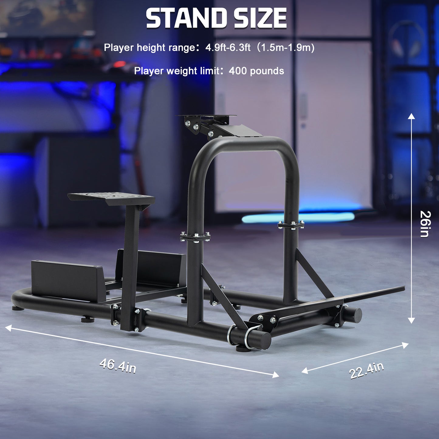 Marada G923 Racing Steering Wheel Stand Pro for Logitech G25 G27 G29 G920 Racing Simulator Cockpit Gaming Frame Video Game Accessories Shifter Wheel Pedals NOT Included