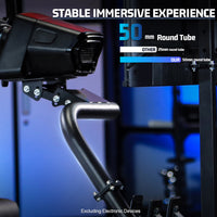 Marada Racing Cockpit with TV Stand & Red Seat Fit for G923 G920 T500,FANTEC,T3PA/TGT Stable & Strong Wheel and Pedals Not Included