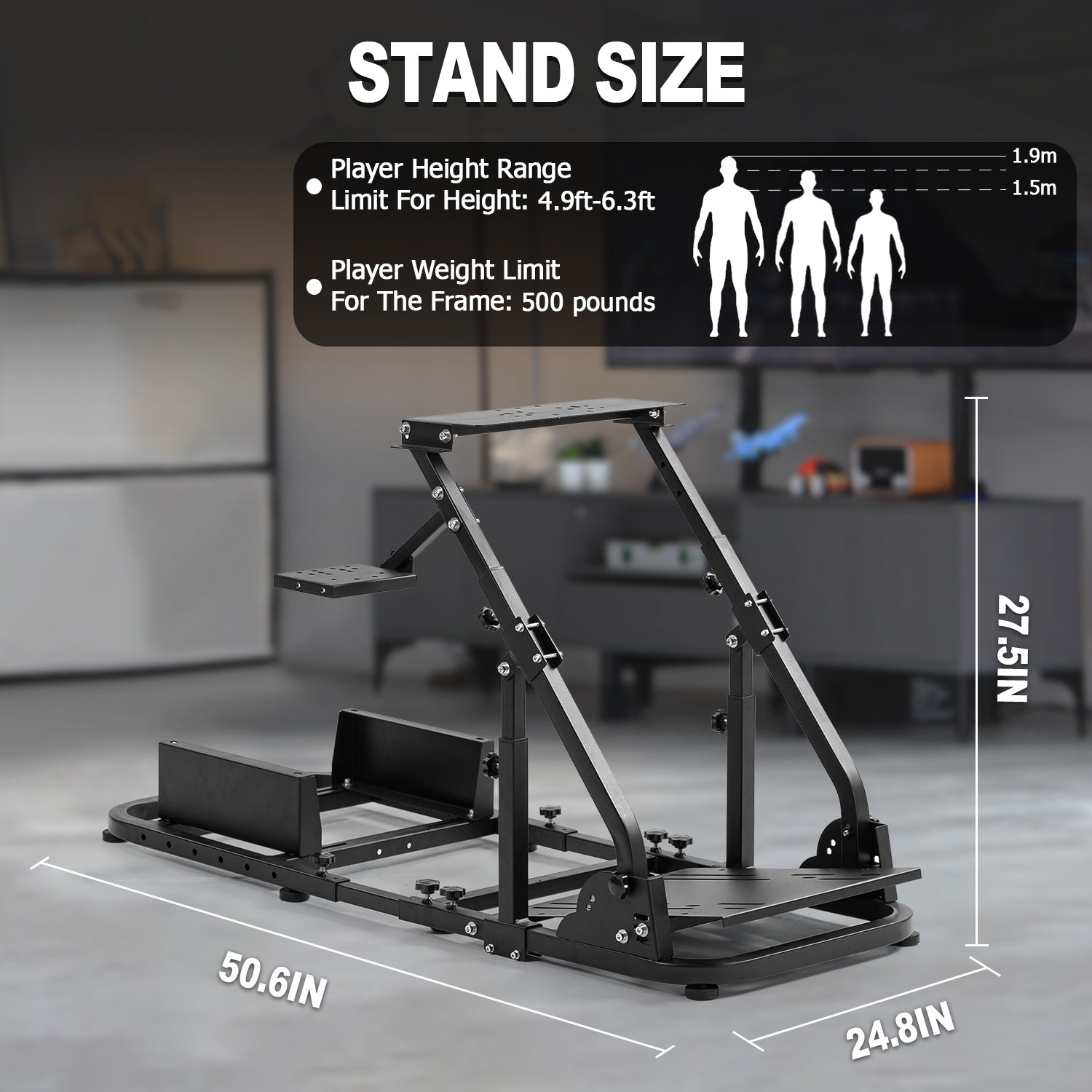 Marada Stable Racing Simulator Cockpit Stand Fit for Logitech G27 G29 G923 G920 Thrustmaster T80