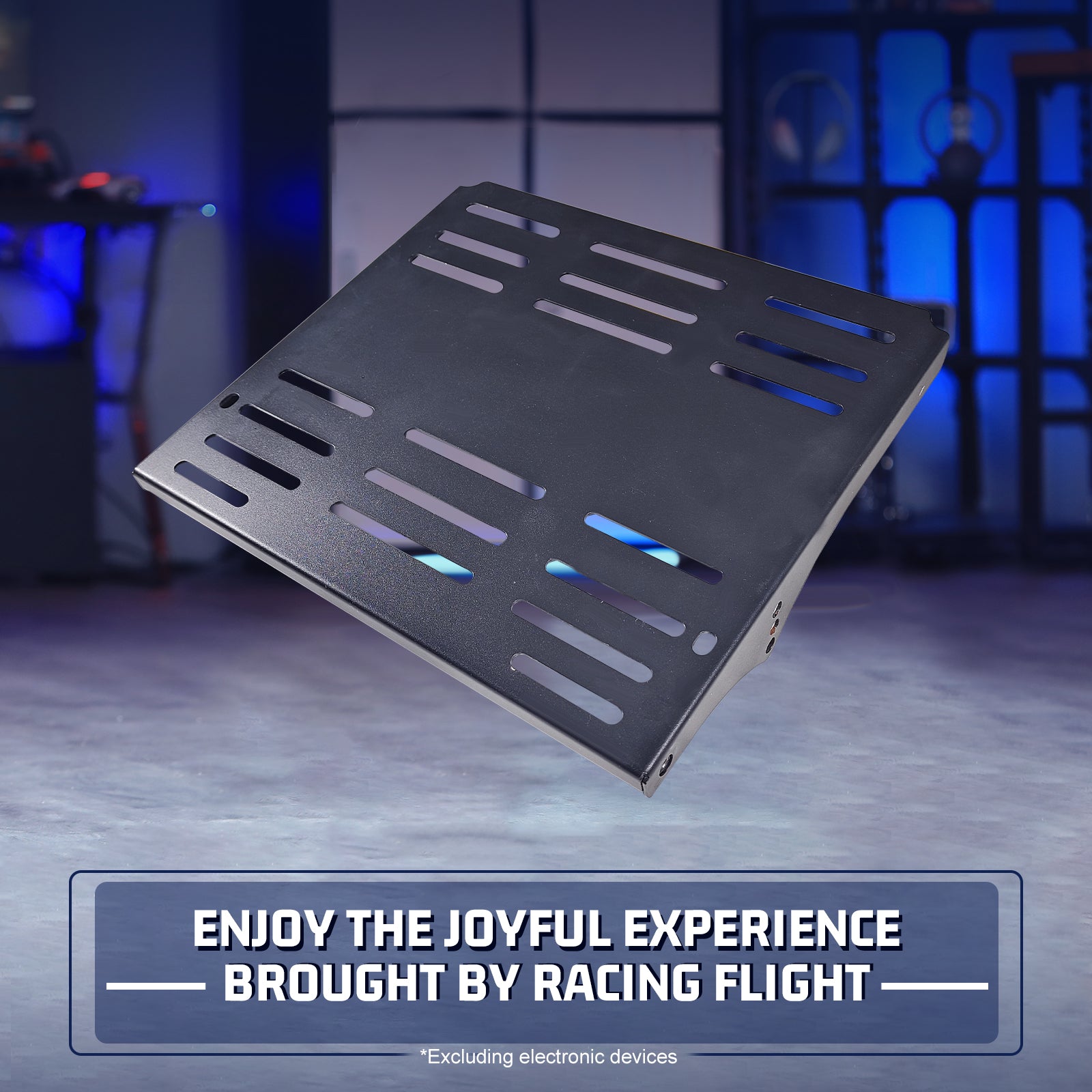 Marada Gaming Stand Pedal Mount - One-piece U-shaped Structure, 120LB Load Capacity, Multi-angle Adjustment, Compatible with Racing & Flight Pedals