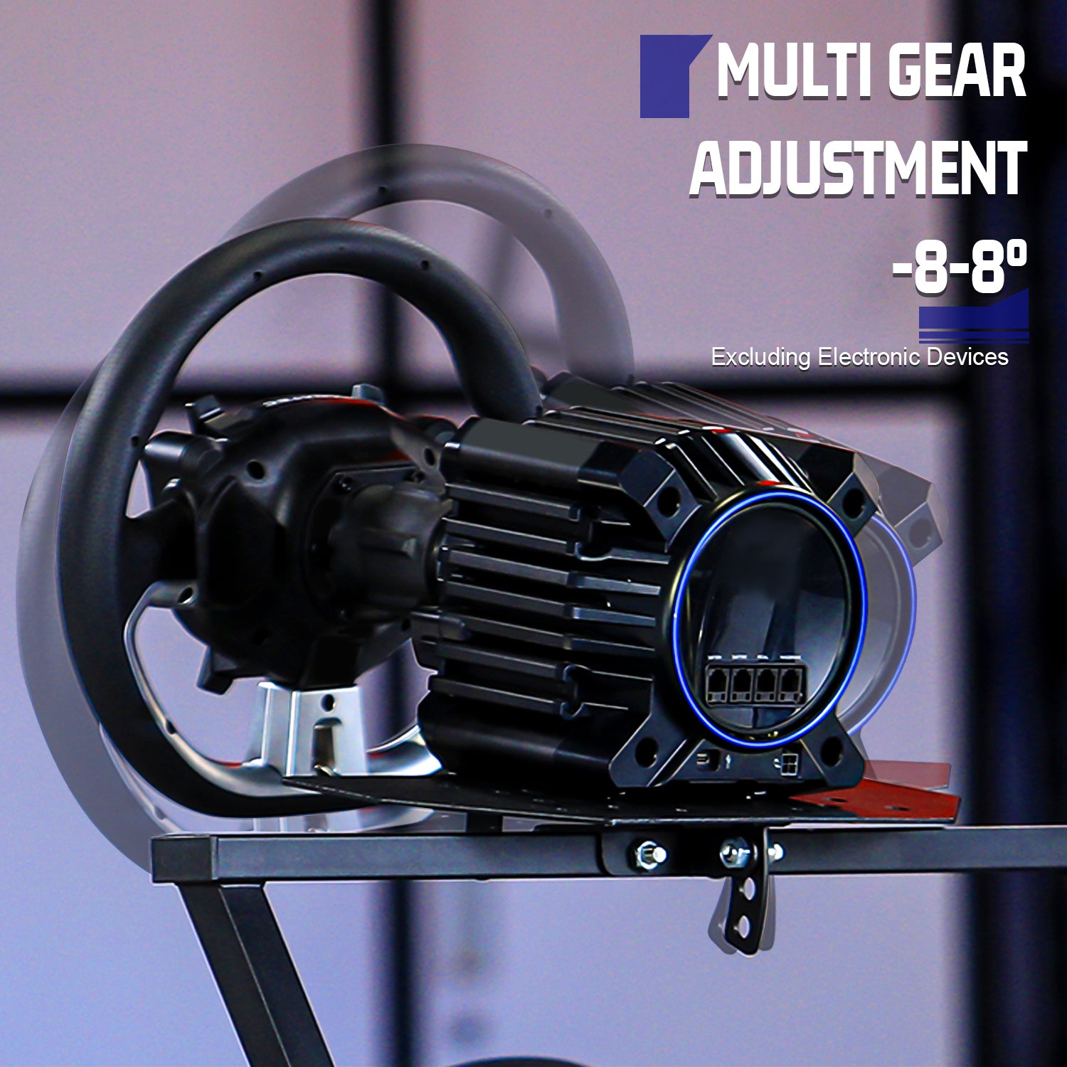 Marada Adjustable Racing Wheel Stand Frame with Gear Shifter Mount fit for Logitech G25 G27 G29 G920 with Seat