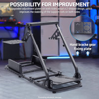 Marada Foldable Flight Racing Sim Cockpit Dual Platform Compatible with Thrustmaster, PXN, Logitech G29, G920, X52, X56 Adjustable Gaming Simulator Stand Throttle & Joystick & Keyboard Not Included