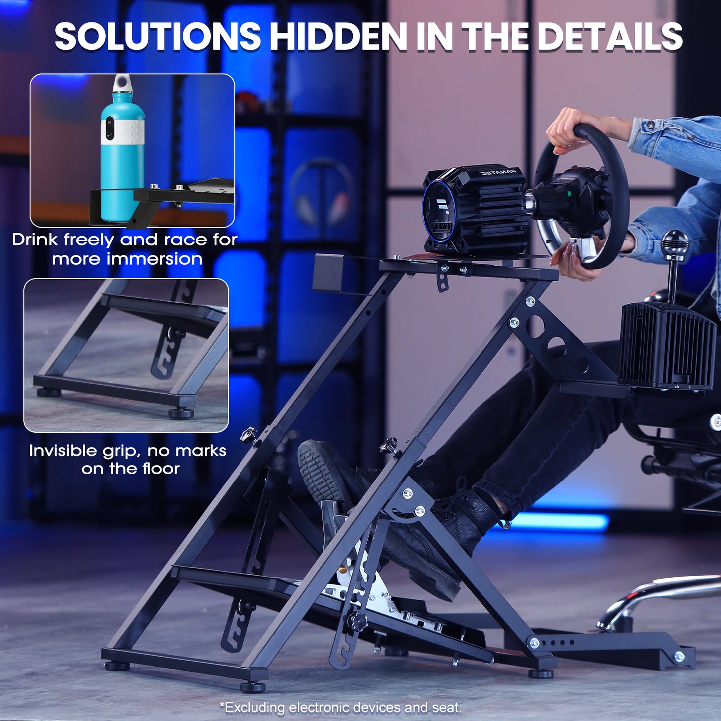 Marada G29 Racing Wheel Stand Sim Cockpit Fit Logitech G920 G923 Only Stand