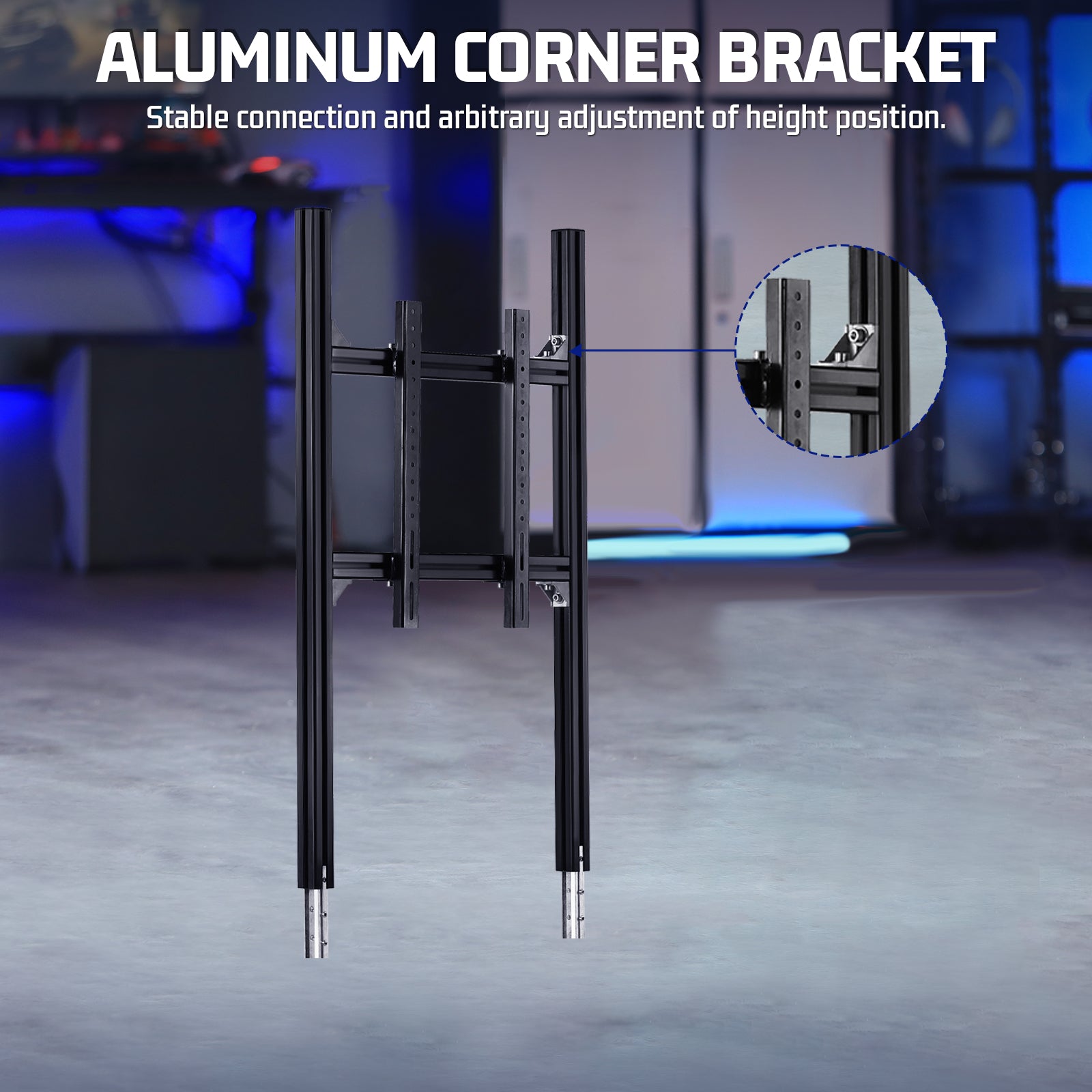 Marada Monitor Stand Support Screens from 27 to 65 inches Stable Adjustable Racing Sim TV Mount Without Racing Cockpit