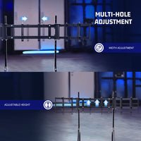 Marada Ergonomic Triple Monitor Stand with Brake Casters: Height, Tilt & Spacing Adjustment for 27 to 32 inch Screens, Applicable to all Game Stands in Our Store