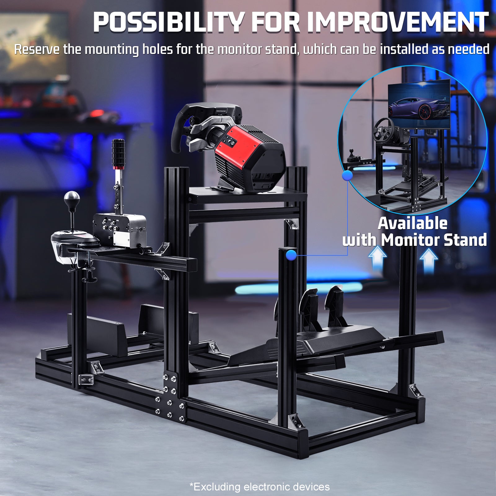 Marada F1 4080 Aluminum Racing Simulator Cockpit for Logitech G29 G920