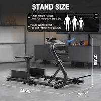 Marada Pro Racing Simulator Cockpit Stand Adjustable Fit for Logitech G25 G27 G29 G920