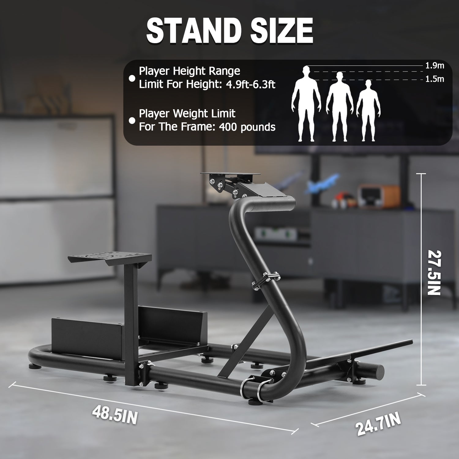 Marada Pro Racing Simulator Cockpit Stand Adjustable Fit for Logitech G25 G27 G29 G920