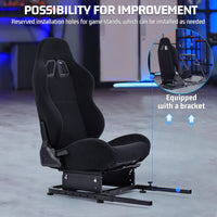 Marada Rear Seat and Frame Kit – Transform Your Wheel Stand into a Complete Racing Sim Cockpit with Black Sliding Seat