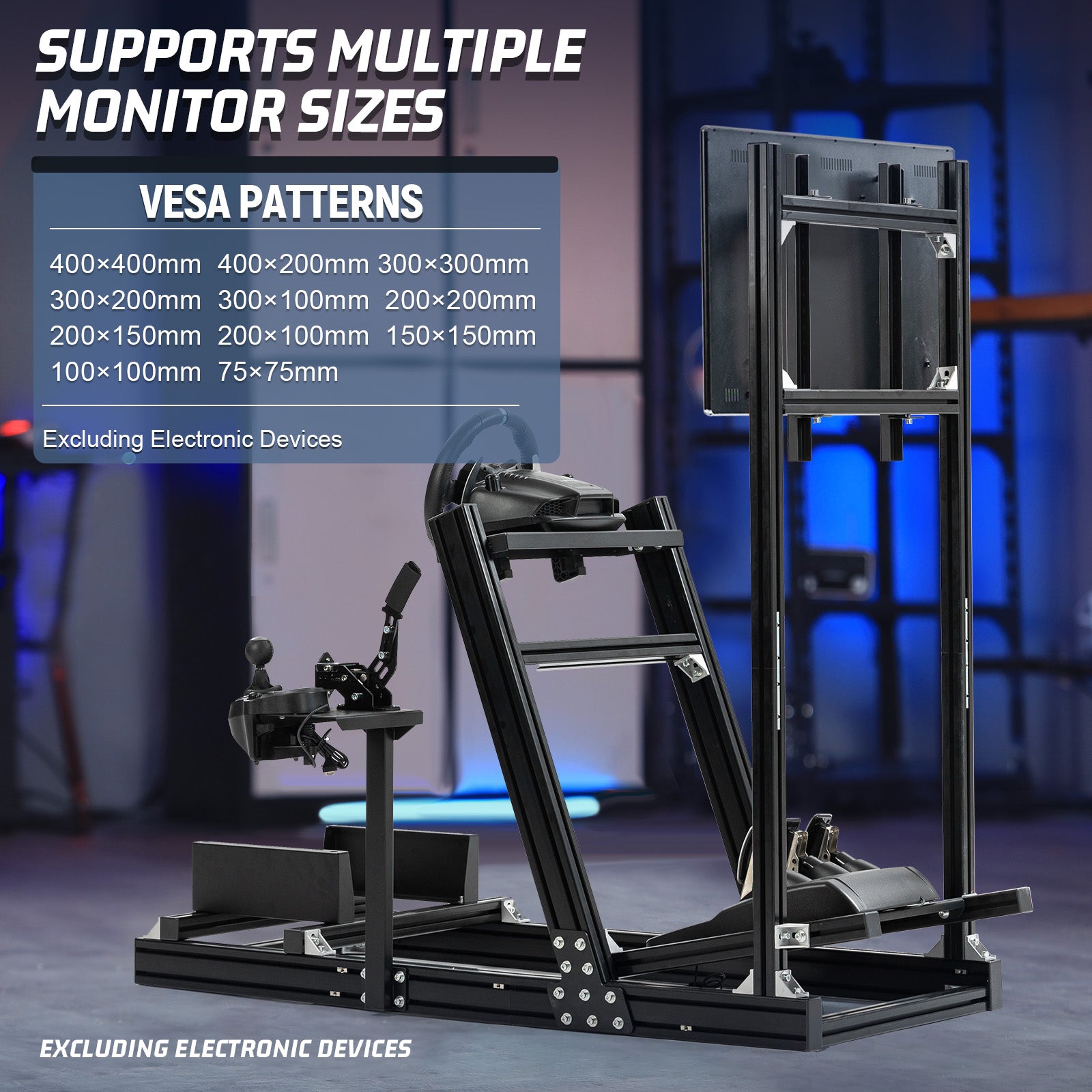Marada Sim Racing Cockpit 4080 Aluminum Frame Compatible with Thrustmaster Fanatec Logitech Racing Wheels