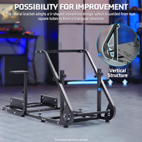 Marada Racing Wheel Stand Suitable for G25 G27 G29 G920 Racing Wheel Steering Wheel Stand Racing Game Stand Simulator Cockpit with Capacity 220LBS Without Wheel and Pedals (Black)