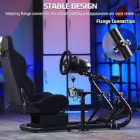 Marada Racing Wheel Stand (Cockpit 54) Adjustable Fit for |Logitech G25 G27 G29 G920 |Thrustmaster T80 T150 | Fanatec with Black Racing Seat Wheel, Pedals,and Shifter Not Include