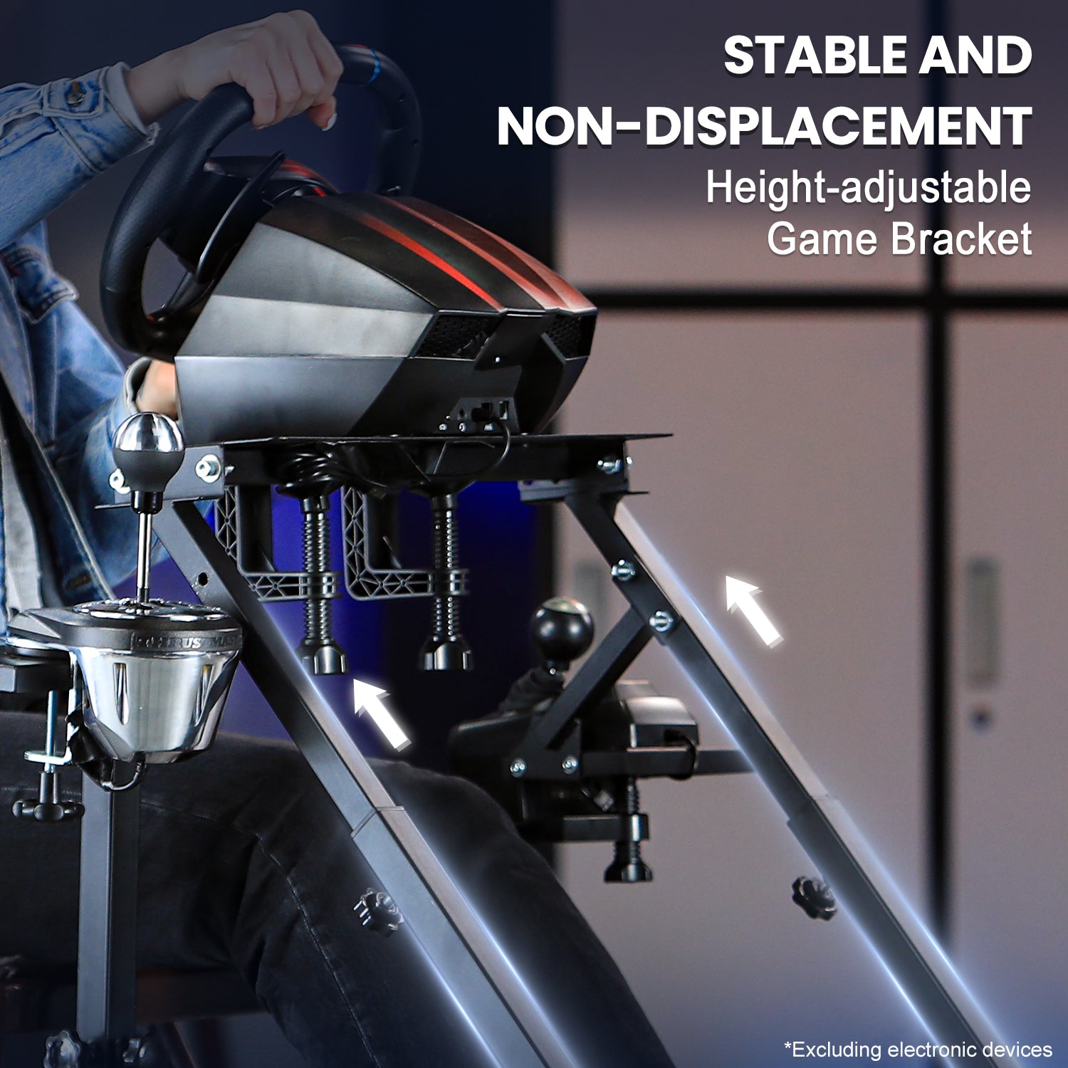 Marada Racing Wheel Stand Pro Compatible with Logitech G25, G27, G29, G920 Racing Simulator Steering Wheel Stand, Foldable & Tilt-Adjustable，Wheel and Pedals Not Included