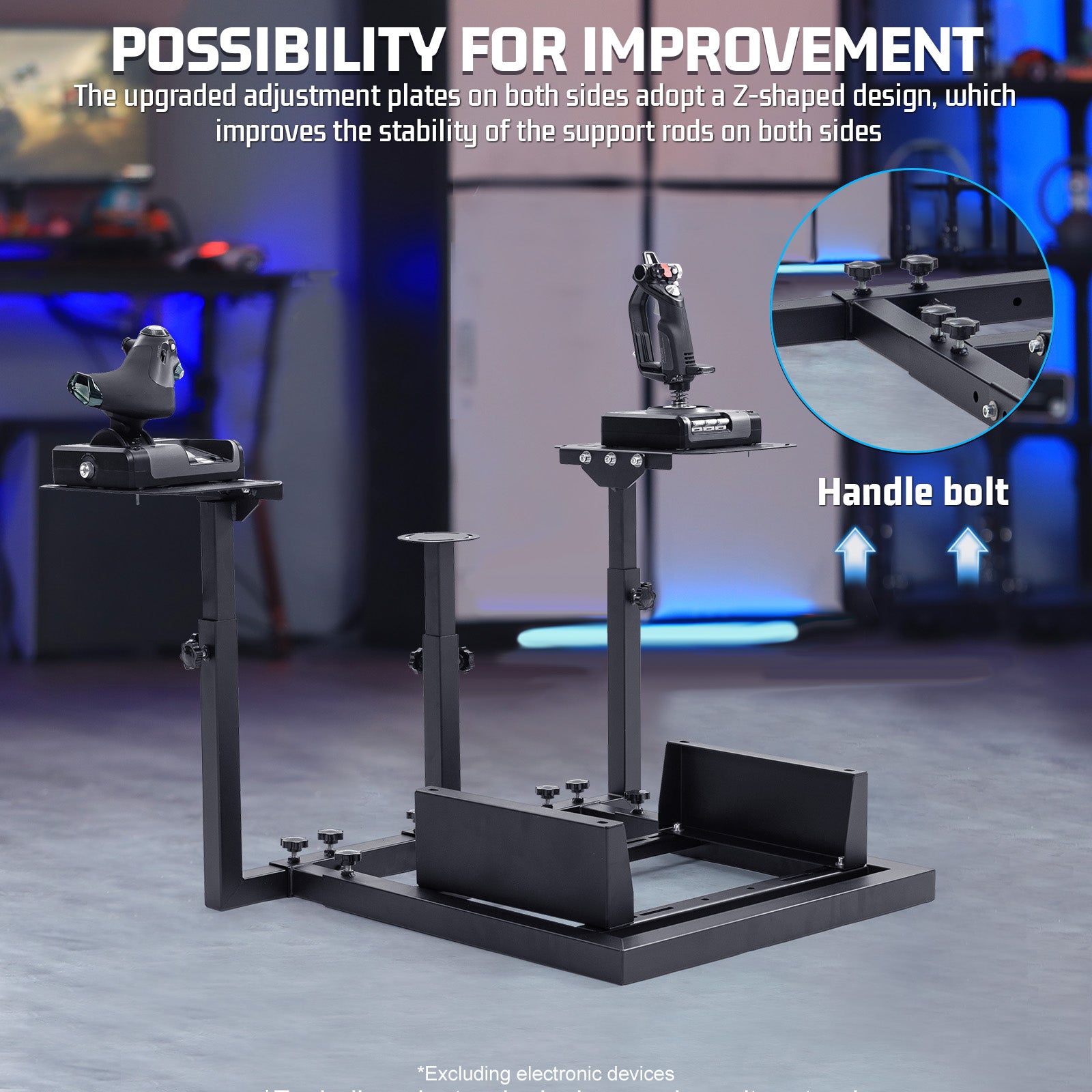 Marada Flight Simulator Cockpit Compatible for Thrustmaster A10C Hotas Warthog Adjustable Throttle,Joystick,Keyboard NOT Included