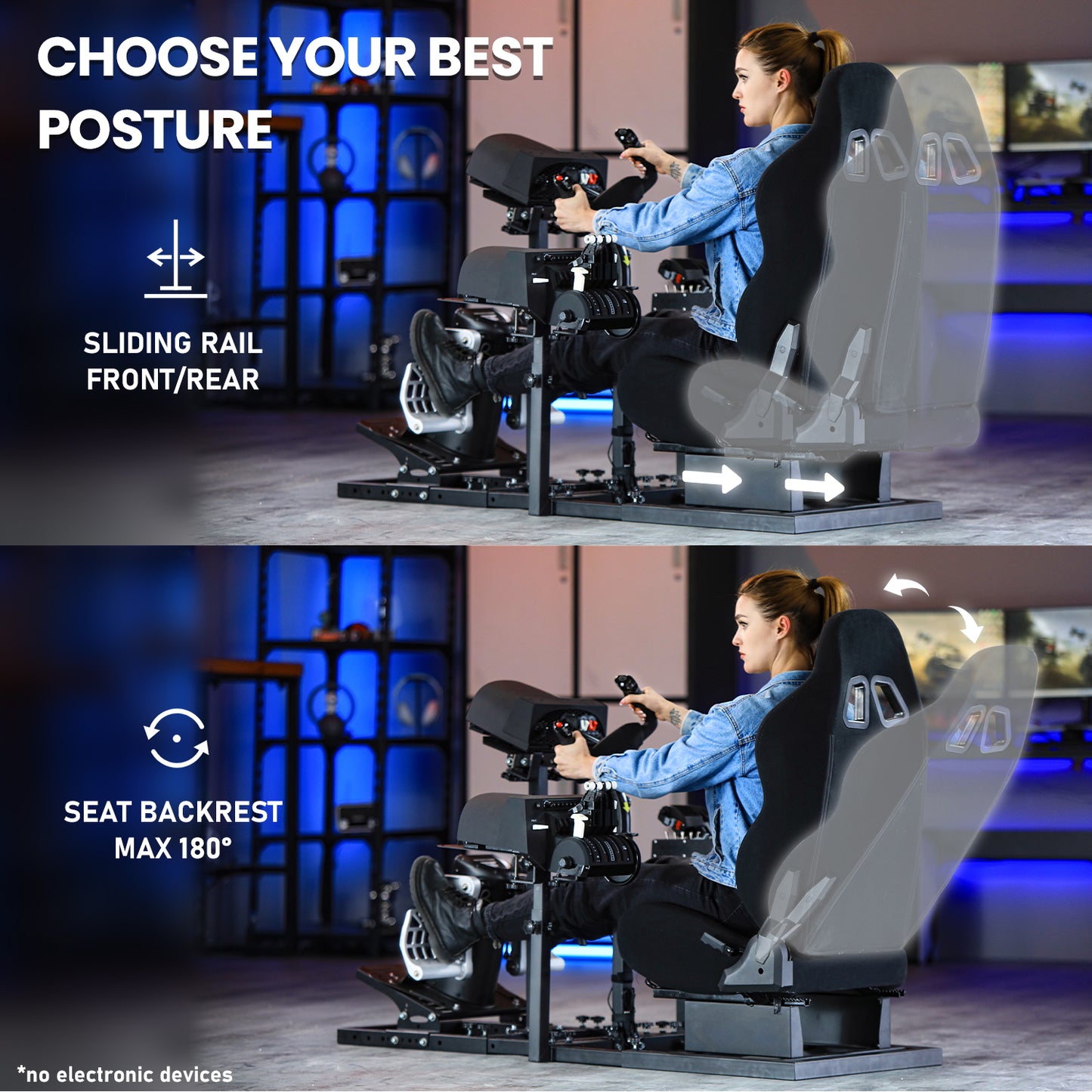 Marada Universal Flight Simulation Cockpit with Racing Seat or Racing