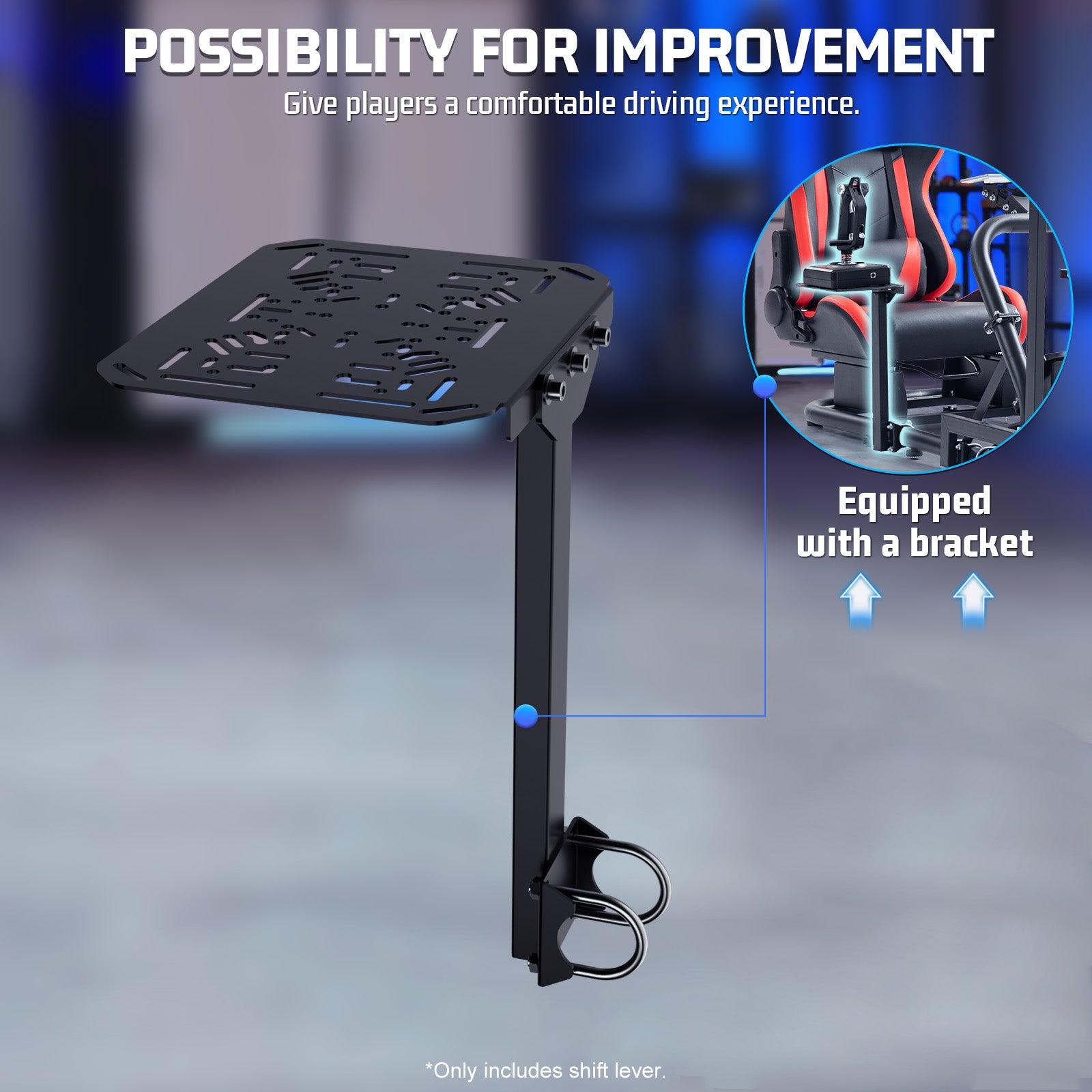 Marada Gear Shift Platform Fit for 50MM Round Tube Racing Simulation Cockpit Gearshift Mount Including 3 Platforms