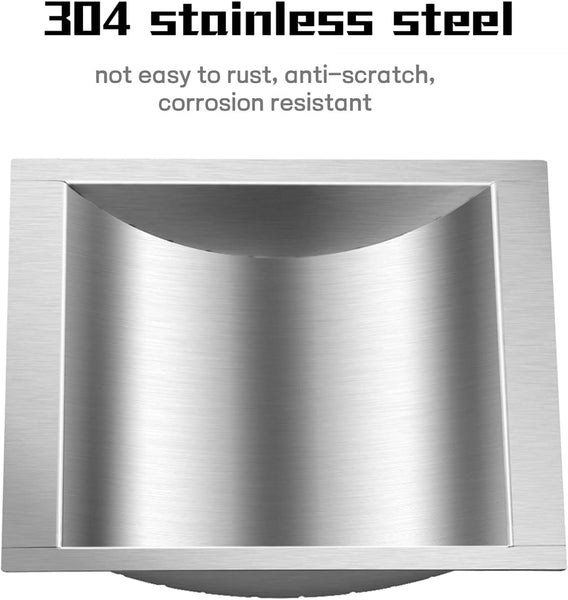 Marada 10 L x 8 W x1.6 H Drop-in Deal Tray All Brushed 304 Stainless Steel Window Tray High Standard Drop-in Deal Tray