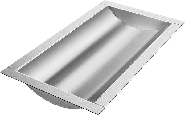 Marada 10 L x 16 W x1.6 H Drop-in Deal Tray All Brushed 304 Stainless Steel Window Tray High Standard Drop-in Deal Tray