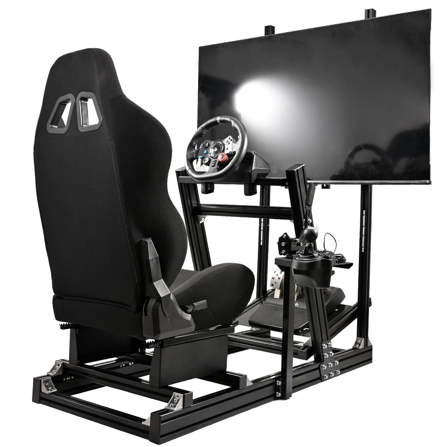 Marada Sim Racing Cockpit Wheel Stand Adjustable Aluminum Fit for Thru