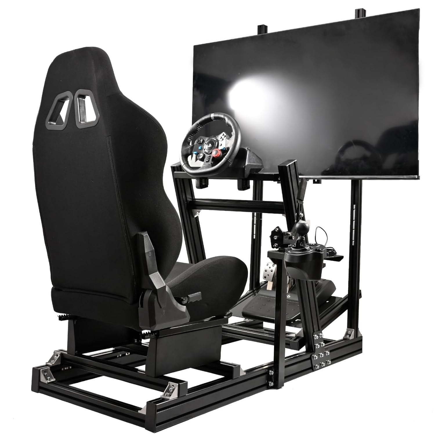 Marada Sim Racing Cockpit Wheel Stand Adjustable Aluminum Fit for Thru