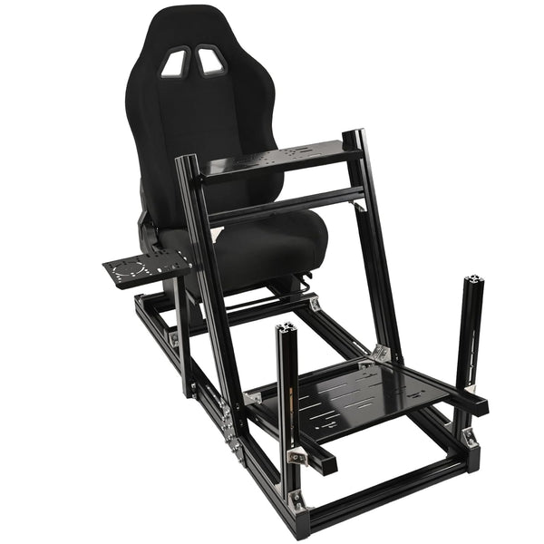 Marada Sim Racing Cockpit Wheel Stand Adjustable Aluminum Fit for Thrustmaster,Fanatec,Moza,Logitech,PXN Racing Frame with Seat, Not Include Steering Wheel,Pedals,Handbrake,Monitor