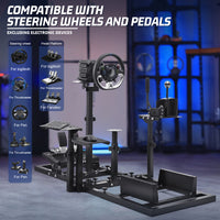 Marada Flight Simulation Cockpit Adjustable Compatible with Thrustmaster HOTAS Warthog,Logitech G25 G27 Wheels,Pedals,Throttle,Joystick Not Included