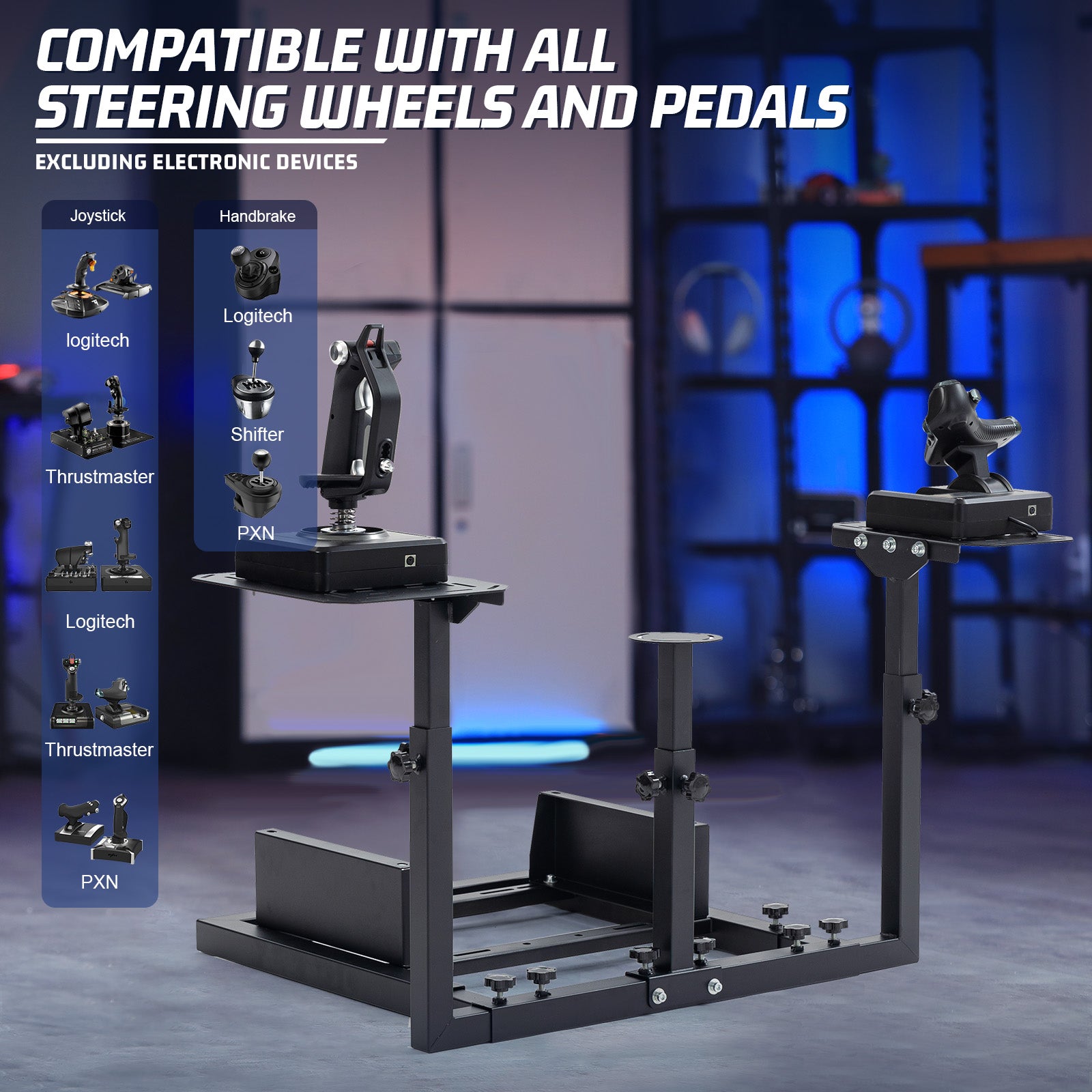 Marada Flight Simulator Cockpit Compatible for Thrustmaster A10C Hotas Warthog Adjustable Throttle,Joystick,Keyboard NOT Included