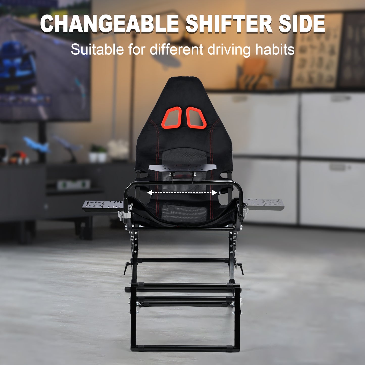 Marada Racing Sim Rig Cockpit with Seat for Logitech G29 G920 G923 | X-Type Stable Frame Structure | Wheel & Pedals Not Included