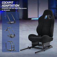 Marada Rear Seat and Frame Kit – Transform Your Wheel Stand into a Complete Racing Sim Cockpit with Black Sliding Seat