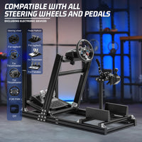 Marada Sim Racing Cockpit with 4080 Aluminum Frame, Fits Logitech/Thrustmaster Wheels