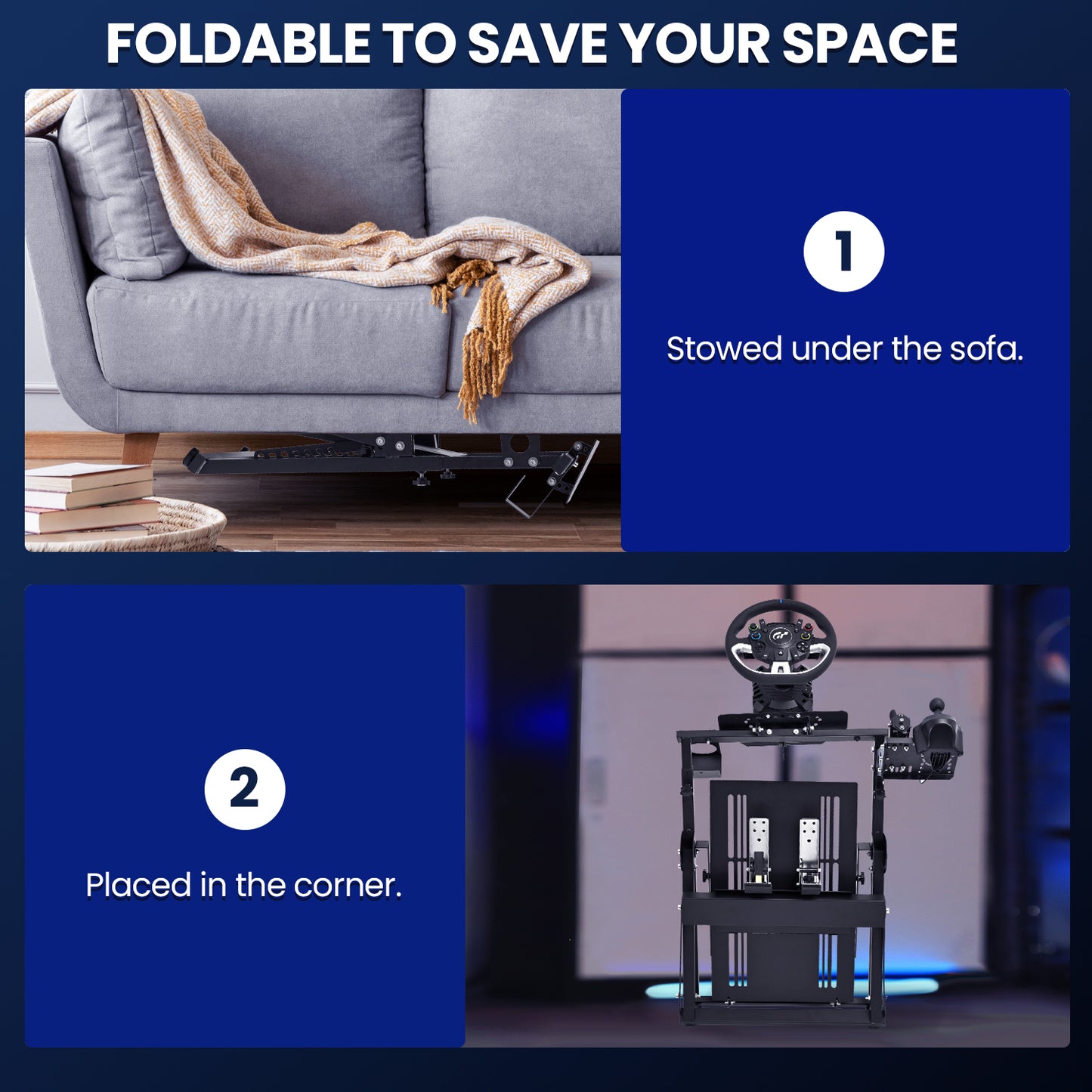 Marada G29 Racing Wheel Stand Sim Cockpit Fit Logitech G920 G923 Only Stand