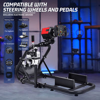 Marada Racing Cockpit Frame Upgrade Stable Racing Wheel Stand Adjustable Fit for Logitech G25 G27 G29 G920 Thrustmaster T80 T150 Fanatec Wheel, Pedals,and Shifter Not Include