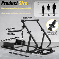 Marada G29 Stable Racing Simulator Cockpit Compatible with Thrustmaster/Logitech/PXN/Fanatec T300RS, T500RS, G25, G27, G923, G920, Adjustable Mount Steering Wheel, Pedal, Handbrake Not Included