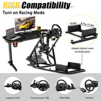 Marada G29 Stable Racing Simulator Cockpit Compatible with Thrustmaster/Logitech/PXN/Fanatec T300RS, T500RS, G25, G27, G923, G920, Adjustable Mount Steering Wheel, Pedal, Handbrake Not Included