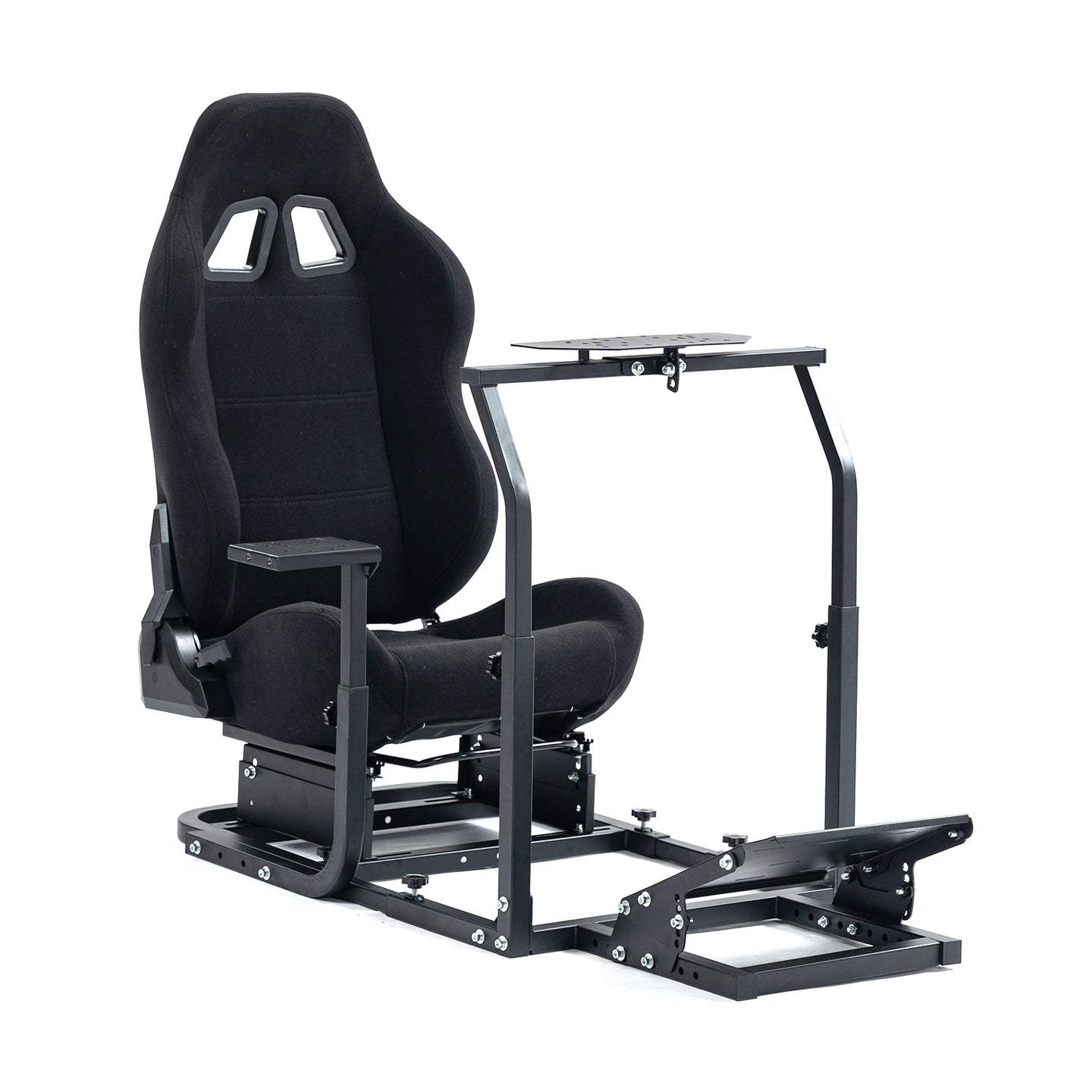 Marada Adjustable Racing Wheel Stand Frame with Gear Shifter Mount fit for Logitech G25 G27 G29 G920 with Seat
