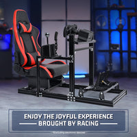 Marada Adjustable 3060 Aluminum Racing Sim Cockpit with Red Seat Compatible with Logitech G920
