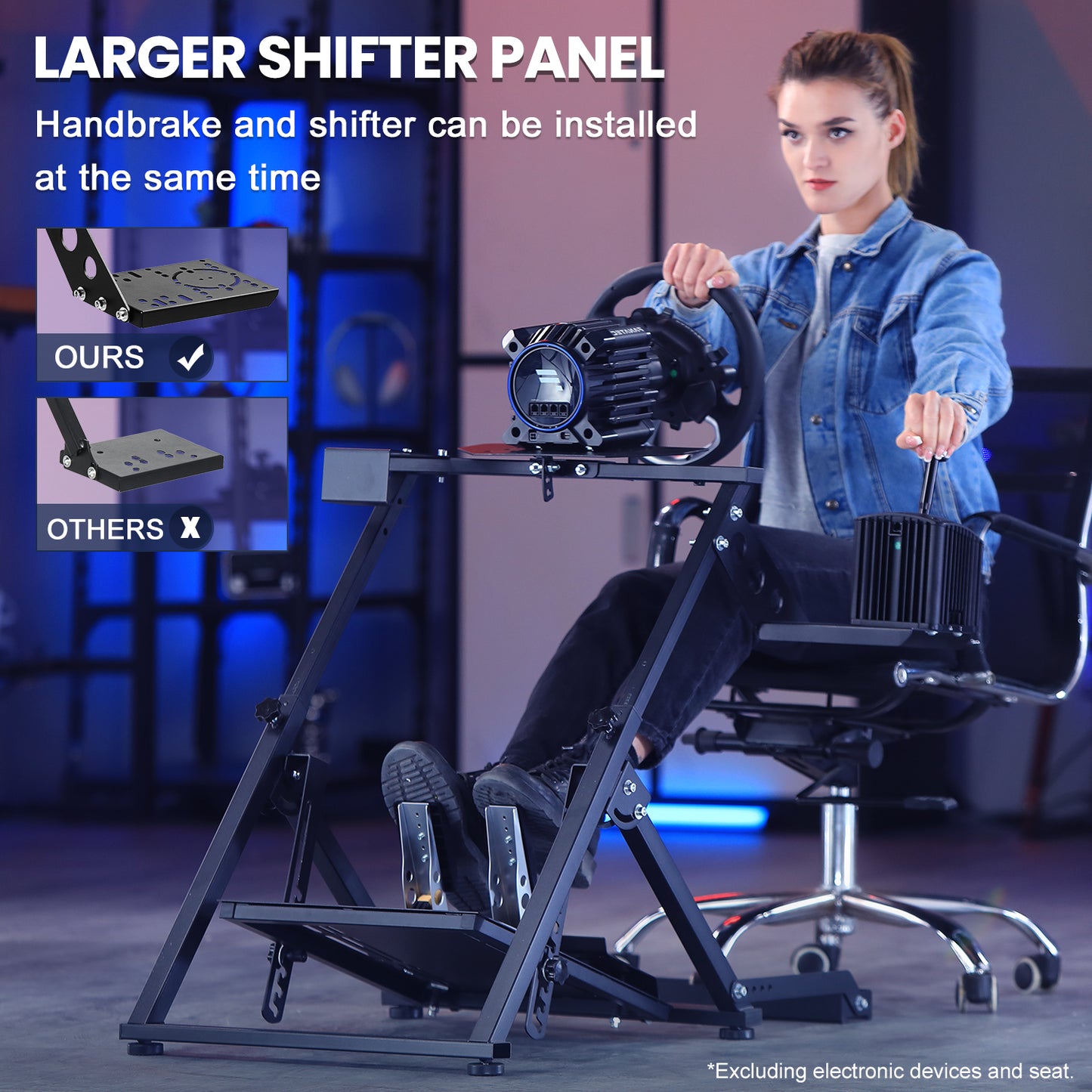 Marada G29 Racing Wheel Stand Sim Cockpit Fit Logitech G920 G923 Only Stand