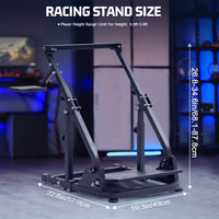 Marada G29 Racing Wheel Stand Height Adjustable Gaming Wheel Stand with Double Arm Support for Logitech G25 G27 G29 Thrustmaster T300RS Wheel, Pedals Not Include