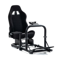 Marada Racing Cockpit Frame with Black Seat Upgrade Stable Racing Wheel Stand Adjustable Fit for Logitech G25 G27 G29 G920 Thrustmaster T80 T150 Wheel, Pedals,and Shifter Not Include
