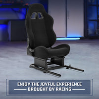 Marada Racing Simulator Cockpit Seat Frame with Black Seat with Bolts Suitable for Dardoo, Supllueer, Anman Sim Gaming Stand Adjustable & Portable Real Driving & Flying Simulation Split Seat Cockpit