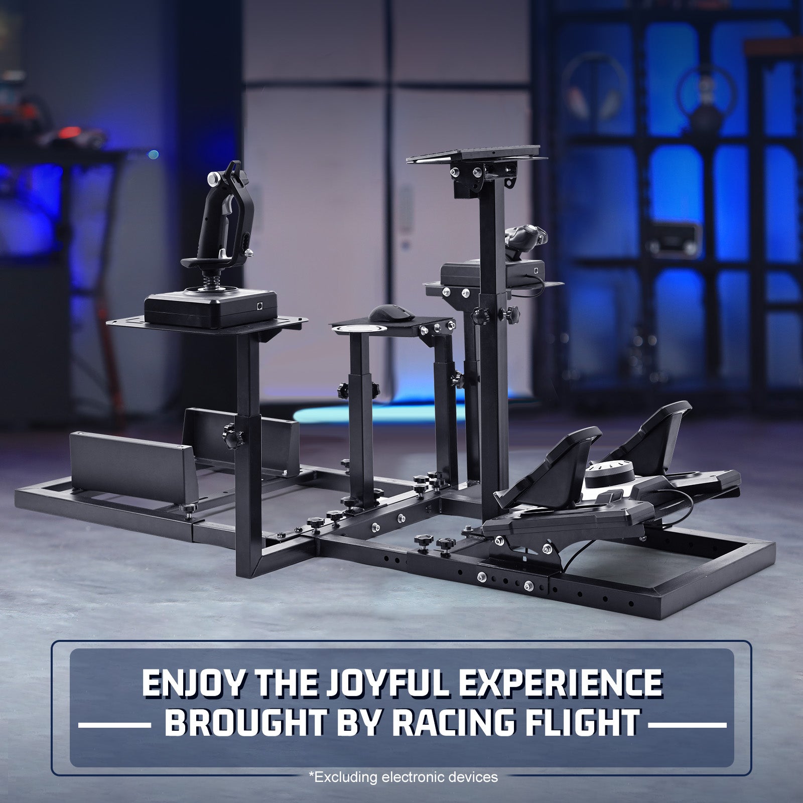 Marada Flight Simulation Cockpit Adjustable Compatible with Thrustmaster HOTAS Warthog,Logitech G25 G27 Wheels,Pedals,Throttle,Joystick Not Included