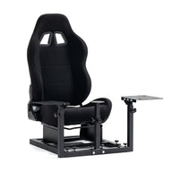 Marada Racing Flight Simulator Cockpit with Black Seat Compatible for Thrustmaster A10C Hotas Warthog Adjustable Throttle,Joystick,Keyboard NOT Included